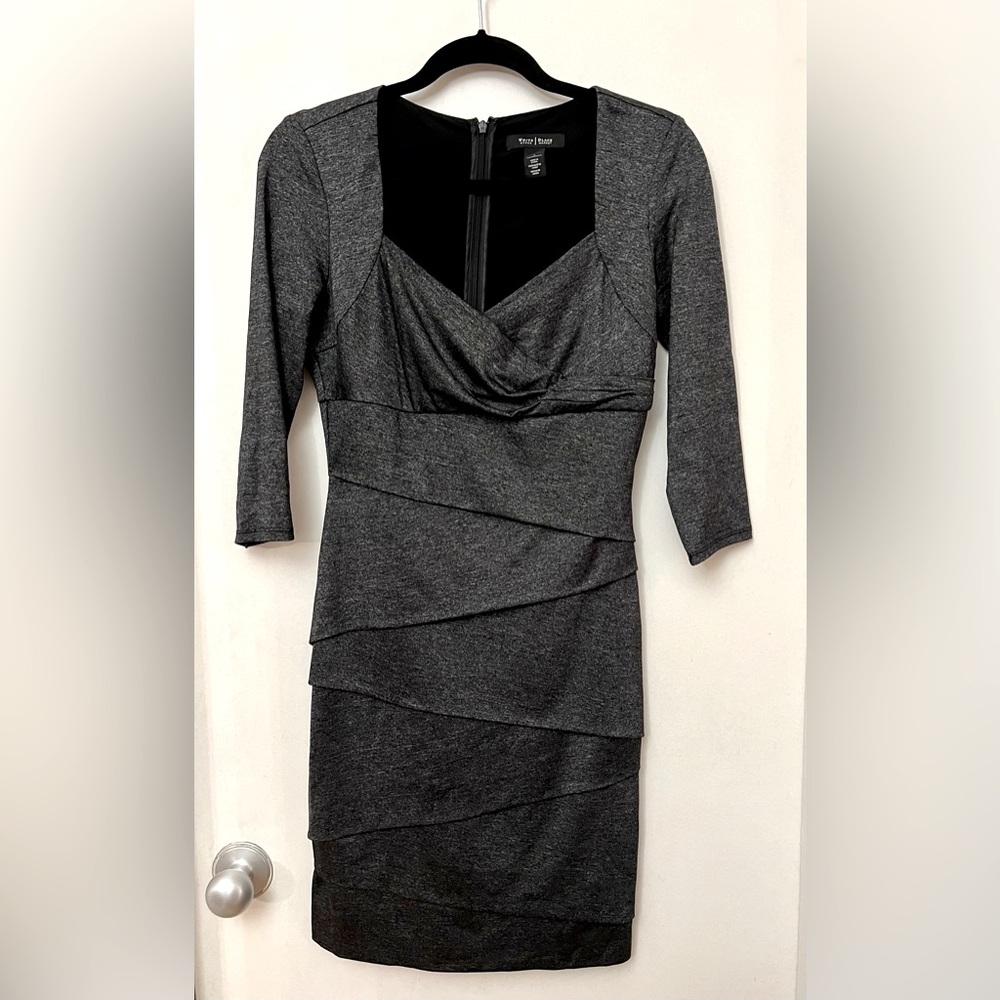 White House Black Market grey dress